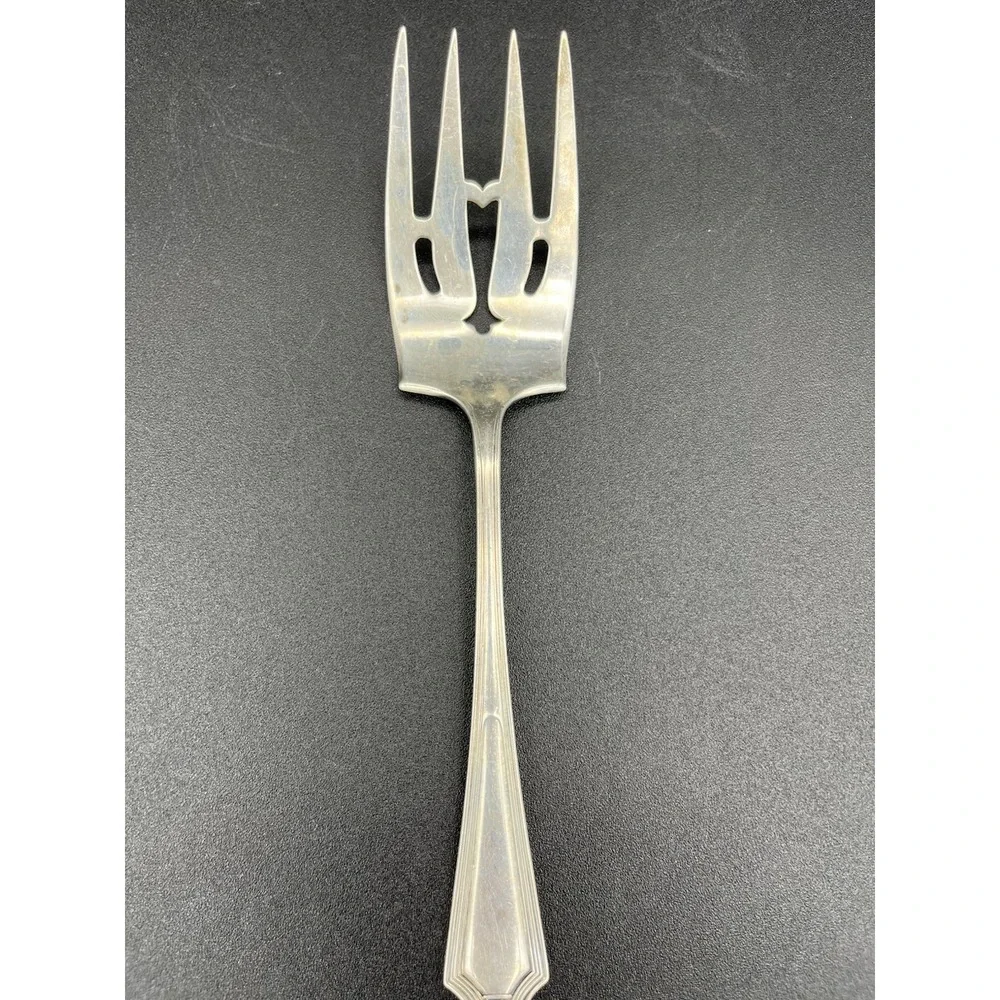 Sterling Silver Gorham Plymouth Large Ramkin Fork Pierced